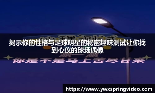 揭示你的性格与足球明星的秘密趣味测试让你找到心仪的球场偶像